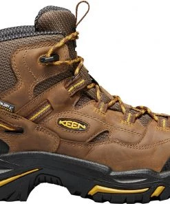 'Keen Utility' Men's Braddock Mid EH WP Soft Toe - Cascade Brown / Yellow / Black