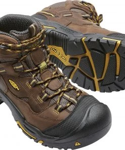 'Keen Utility' Men's Braddock Mid EH WP Soft Toe - Cascade Brown / Yellow / Black 12 'Keen Utility' Men's Braddock Mid EH WP Soft Toe - Cascade Brown / Yellow / Black