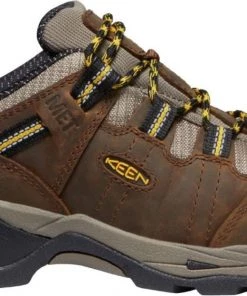 'Keen Utility' Women's Detroit XT Internal MetGuard EH WP Steel Toe - Cascade Brown / Goldenrod