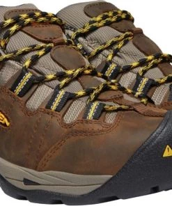 'Keen Utility' Women's Detroit XT Internal MetGuard EH WP Steel Toe - Cascade Brown / Goldenrod