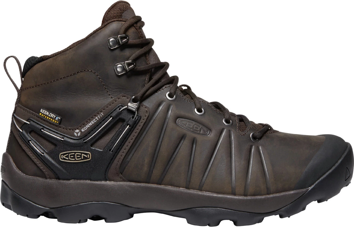 Keen Outdoor 'Keen' Men's Venture WP Leather Mid Hiker - Mulch / Black 3 Keen Outdoor 'Keen' Men's Venture WP Leather Mid Hiker - Mulch / Black