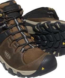 Keen Outdoor 'Keen' Men's Steens WP Leather Mid Hiker - Canteen / Black