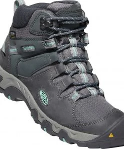 Keen Outdoor 'Keen' Women's Steens WP Leather Mid Hiker - Steel Grey / Ocean Wave