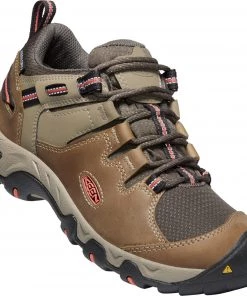 Keen Outdoor 'Keen' Women's Steens WP Leather Low Hiker - Timberwolf / Coral