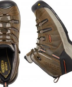 'Keen Utility' Men's Flint II Mid EH Soft Toe - Cascade Brown / Burnt Ochre 11 'Keen Utility' Men's Flint II Mid EH Soft Toe - Cascade Brown / Burnt Ochre