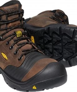 'Keen Utility' Men's 6" Portland Bellows Flex WP Carbon Toe - Dark Earth / Black 10 'Keen Utility' Men's 6