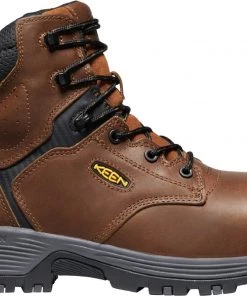 'Keen Utility' Men's 6" Chicago Int. Met Guard EH WP Carbon Toe - Tobacco / Black