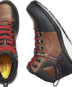 'Keen Utility' Men's Red Hook EH WP Comp Toe Hiker - Tobacco / Black