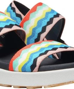 'Keen Outdoor' Women's Elle Backstrap Sandal - Black / Peach Pearl