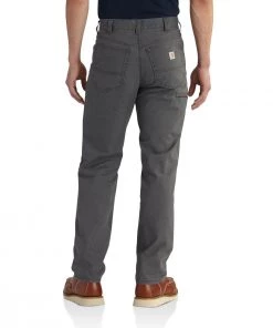 'Carhartt' Men's Rugged Flex® Flex Relaxed Canvas 5-Pocket Pant - Gravel