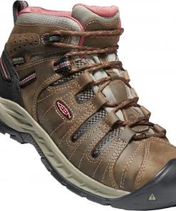 'Keen Utility' Women's Flint II EH WP Mid Hiker - Cascade Brown / Brick Dust