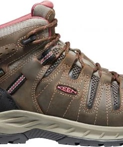 'Keen Utility' Women's Flint II EH WP Mid Hiker - Cascade Brown / Brick Dust