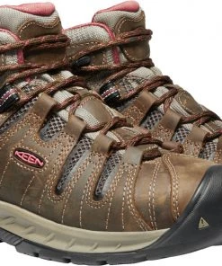 'Keen Utility' Women's Flint II EH WP Mid Hiker - Cascade Brown / Brick Dust