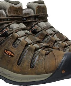 'Keen Utility' Men's Flint II Mid EH WP Soft Toe - Black Olive / Brindle