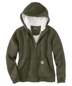 'Carhartt' Women's Clarksburg Sherpa-lined Hoodie - Basil Heather