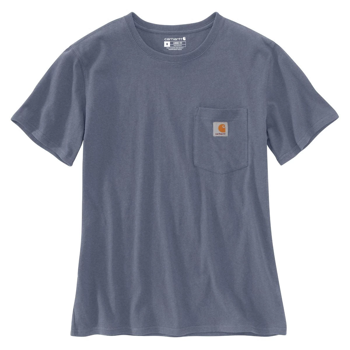 'Carhartt' Women's Lightweight Pocket T-Shirt - Folkstone Grey Heather 3 'Carhartt' Women's Lightweight Pocket T-Shirt - Folkstone Grey Heather