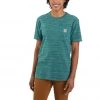 'Carhartt' Women's Loose Fit Heavyweight Pocket T-Shirt - Tidal Snow Heather 2 'Carhartt' Women's Loose Fit Heavyweight Pocket T-Shirt - Tidal Snow Heather