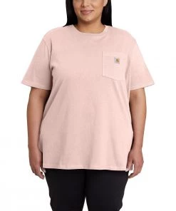 'Carhartt' Women's Lightweight Pocket T-Shirt - Ash Rose