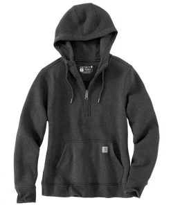 'Carhartt' Women's Clarksburg 1/2 Zip Sweatshirt - Carbon Heather