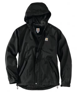 'Carhartt' Men's Dry Harbor WP Hooded Jacket - Black