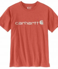 'Carhartt' Women's Loose Fit Graphic T-Shirt - Earthen Clay Heather