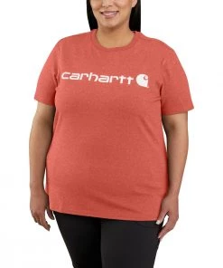 'Carhartt' Women's Loose Fit Graphic T-Shirt - Earthen Clay Heather