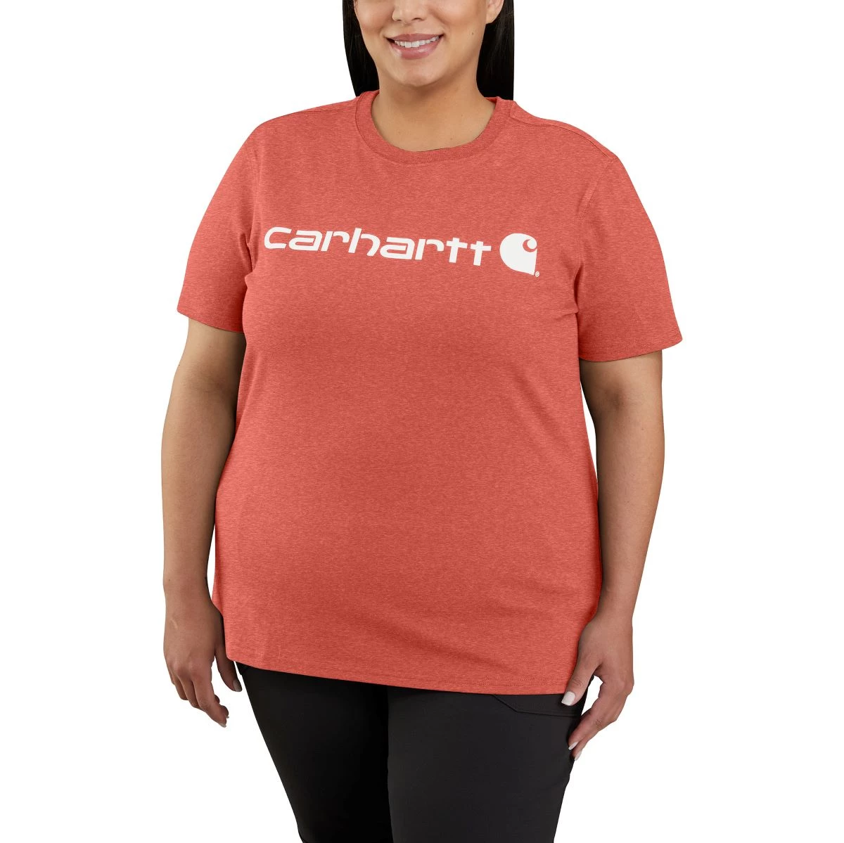 'Carhartt' Women's Loose Fit Graphic T-Shirt - Earthen Clay Heather 3 'Carhartt' Women's Loose Fit Graphic T-Shirt - Earthen Clay Heather