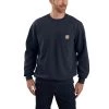 'Carhartt' Men's Crewneck Pocket Sweatshirt - New Navy 2 'Carhartt' Men's Crewneck Pocket Sweatshirt - New Navy