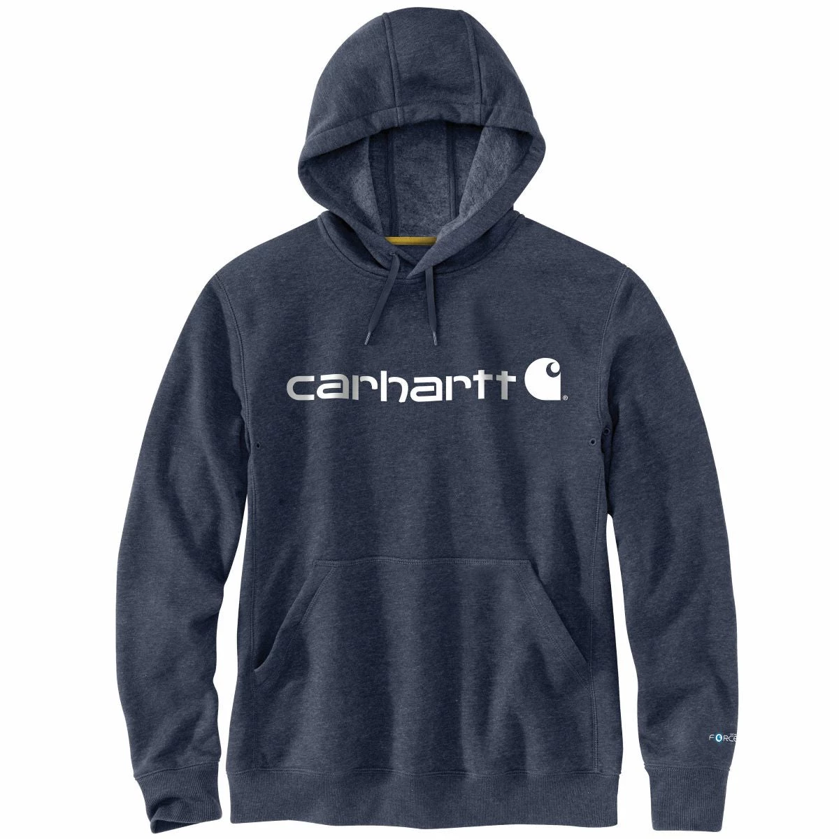 'Carhartt' Men's Force Delmont Midweight Logo Sweatshirt - Navy Heather 3 'Carhartt' Men's Force Delmont Midweight Logo Sweatshirt - Navy Heather