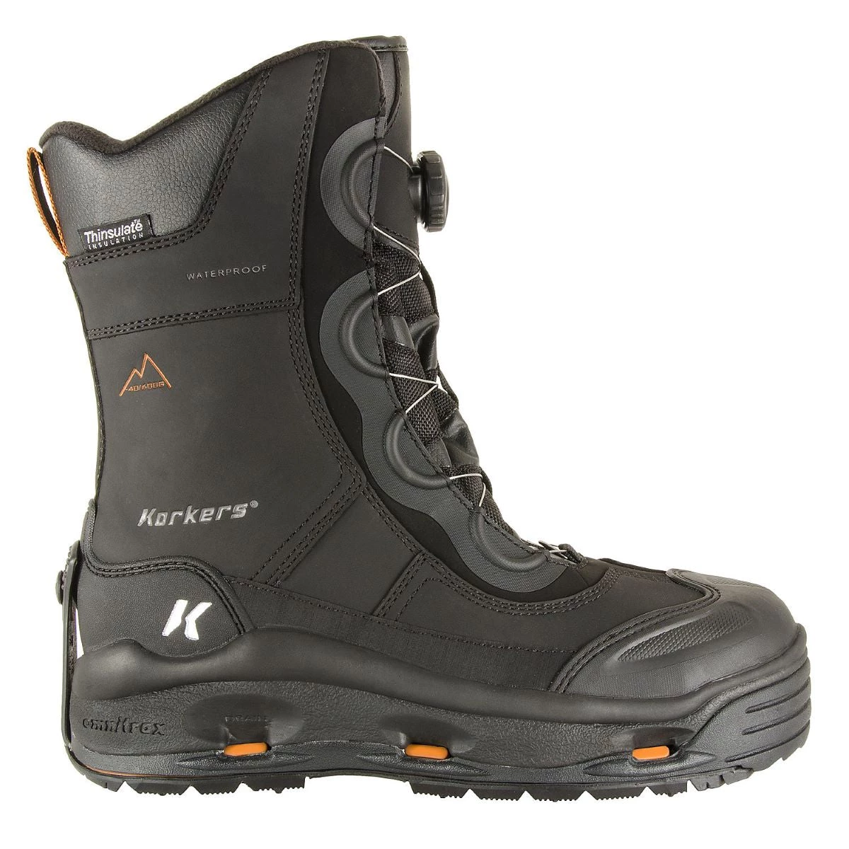 KORKER'S PRODUCTS, LLC 'Korkers' Men's Ice Jack 600GR Comp Toe - Black 4 KORKER'S PRODUCTS, LLC 'Korkers' Men's Ice Jack 600GR Comp Toe - Black