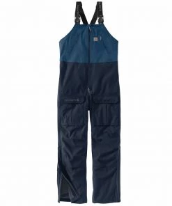 'Carhartt' Men's Storm Defender Force Midweight Bib Overall - Dark Blue / Navy