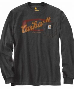 'Carhartt' Men's Relaxed Heavyweight Pocket T-Shirt - Carbon Heather