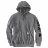 'Carhartt' Men's Flame-Resistant Force® Midweight Logo Sweatshirt - Granite Heather