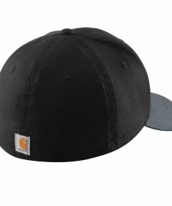 'Carhartt' Men's Rugged Flex Cap With Patch Logo - Black