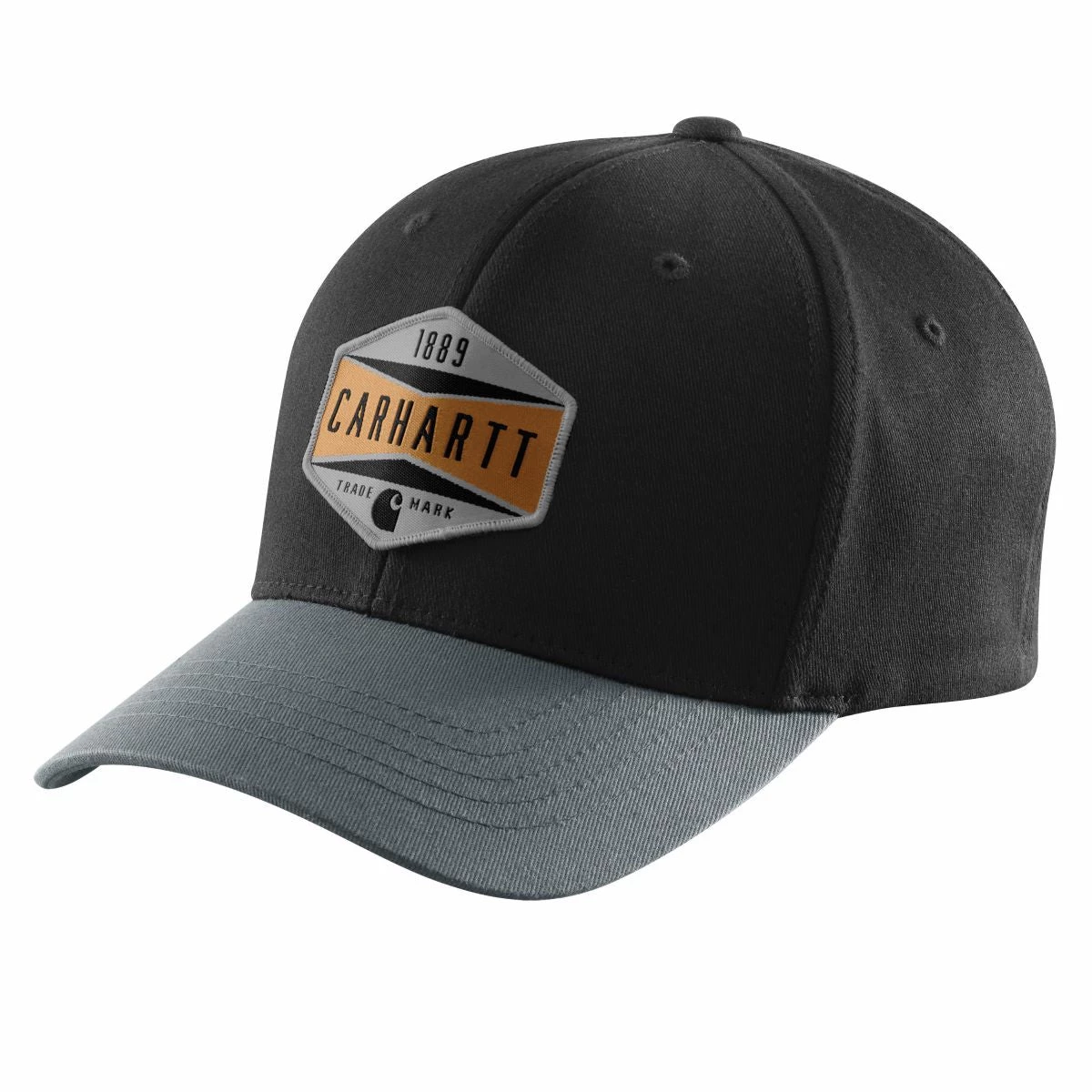 'Carhartt' Men's Rugged Flex Cap With Patch Logo - Black 3 'Carhartt' Men's Rugged Flex Cap With Patch Logo - Black