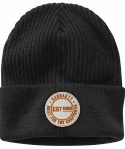 Men 'Carhartt' Knit Cuffed Craftsman Patch Beanie - Black