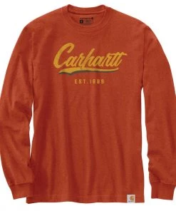 'Carhartt' Men's Heavyweight Hand Painted Graphic T-Shirt - Jasper Heather