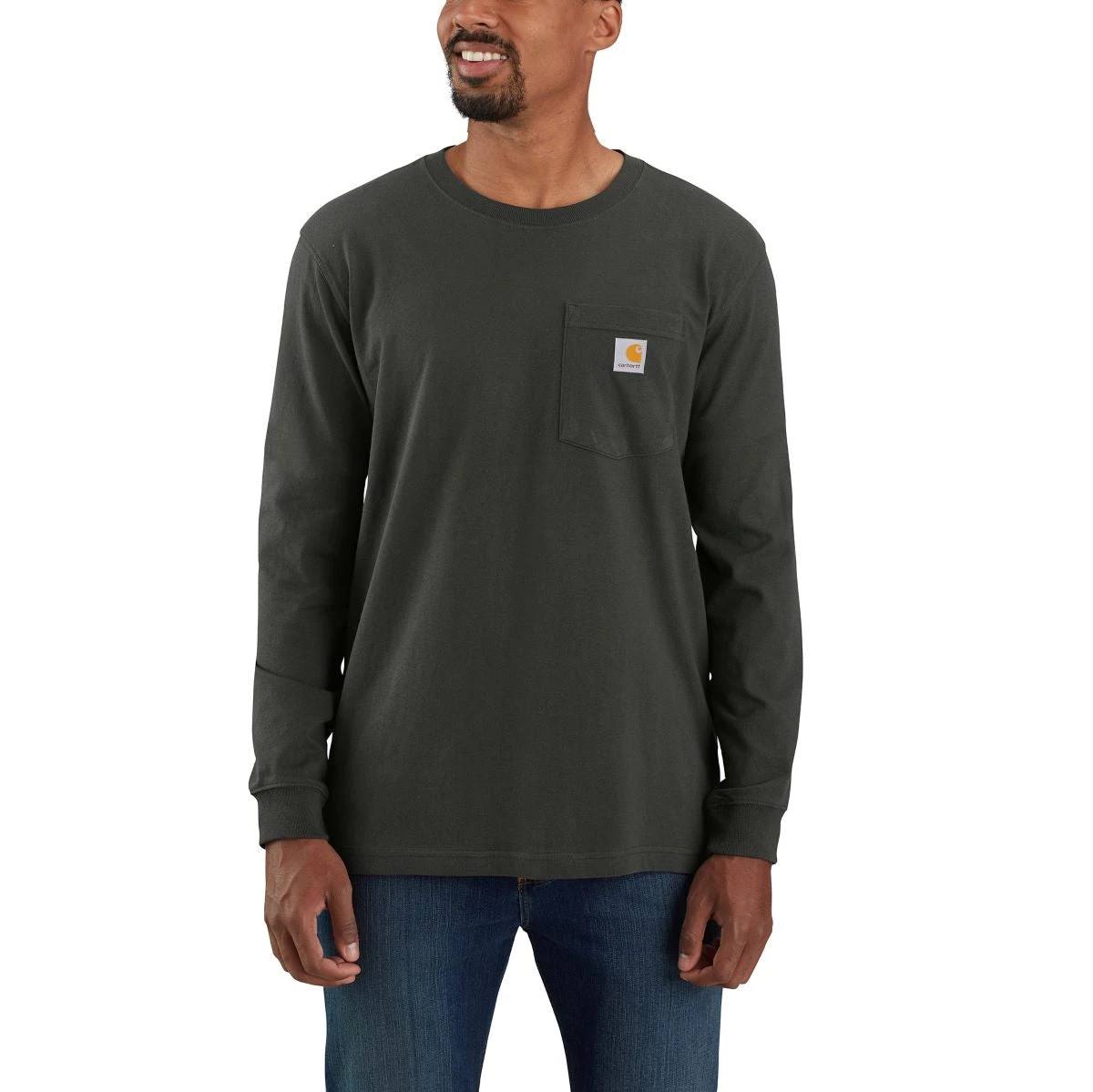 'Carhartt' Men's Relaxed Fit Heavyweight Pocket T-Shirt - Peat 4 'Carhartt' Men's Relaxed Fit Heavyweight Pocket T-Shirt - Peat