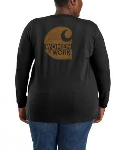 'Carhartt' Women's Heavyweight "Women At Work" Pocket T-Shirt - Black