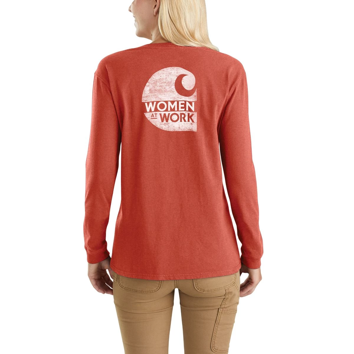 'Carhartt' Women's Heavyweight "Women At Work" Pocket T-Shirt - Earthen Clay Heather 3 'Carhartt' Women's Heavyweight "Women At Work" Pocket T-Shirt - Earthen Clay Heather