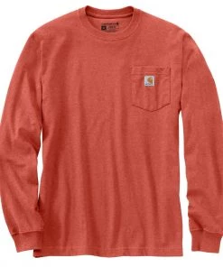 'Carhartt' Women's Heavyweight "Women At Work" Pocket T-Shirt - Earthen Clay Heather 7 'Carhartt' Women's Heavyweight