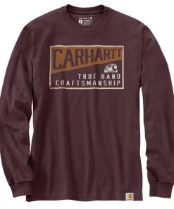 'Carhartt' Men's Heavyweight Craftsmanship Graphic T-Shirt - Port