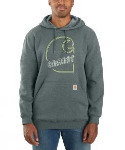 'Carhartt' Men's Loose Fit Midweight Graphic Sweatshirt - Elm Heather