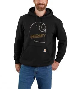 'Carhartt' Men's Loose Fit Midweight Graphic Sweatshirt - Black