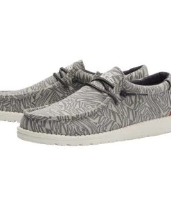 'Hey Dude' Men's Wally Print - Geo Grey