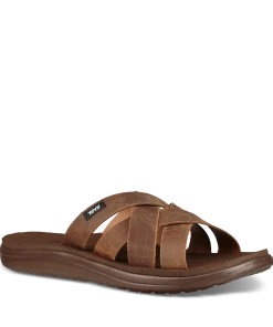 'Teva' Men's Voya Leather Slide - Pecan