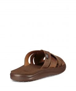 'Teva' Men's Voya Leather Slide - Pecan