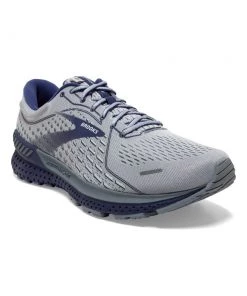 'Brooks' Men's Adrenaline GTS 21 - Grey / Tradewinds / Deep Cobalt