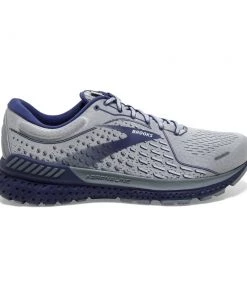 'Brooks' Men's Adrenaline GTS 21 - Grey / Tradewinds / Deep Cobalt