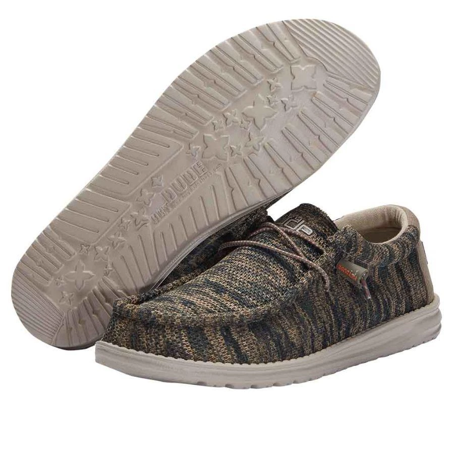 'Hey Dude' Men's Wally Sox - Woodland Camo 5 'Hey Dude' Men's Wally Sox - Woodland Camo